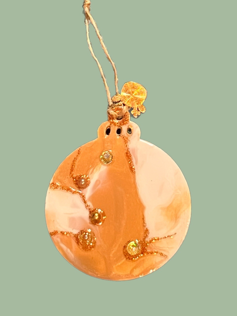 Bauble No. 10, Gold and White 10, front