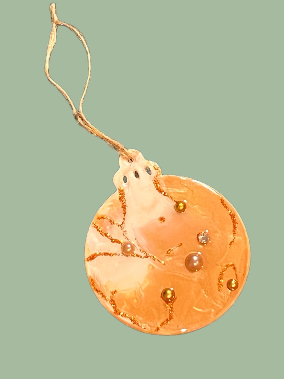 Bauble No. 11, Gold and White 11, front